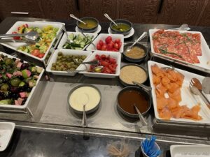 a tray of food on a table