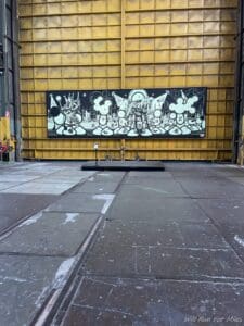 a large painting on a wall