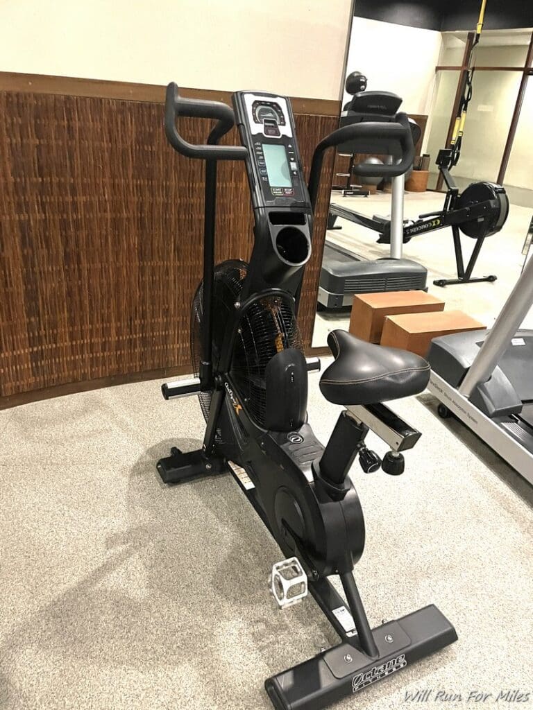 a exercise bike in a gym