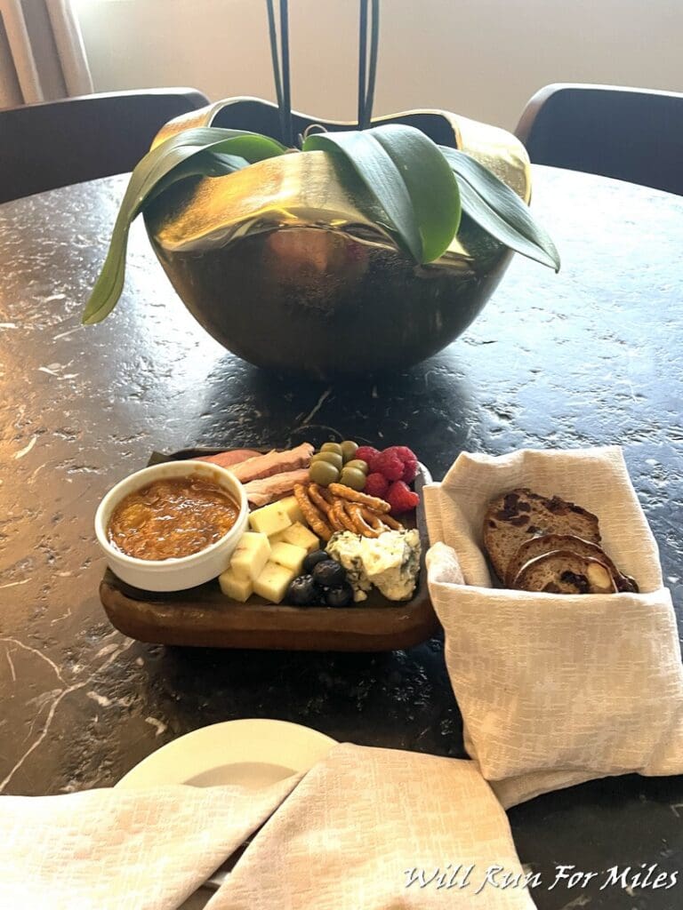 a plate of food on a table