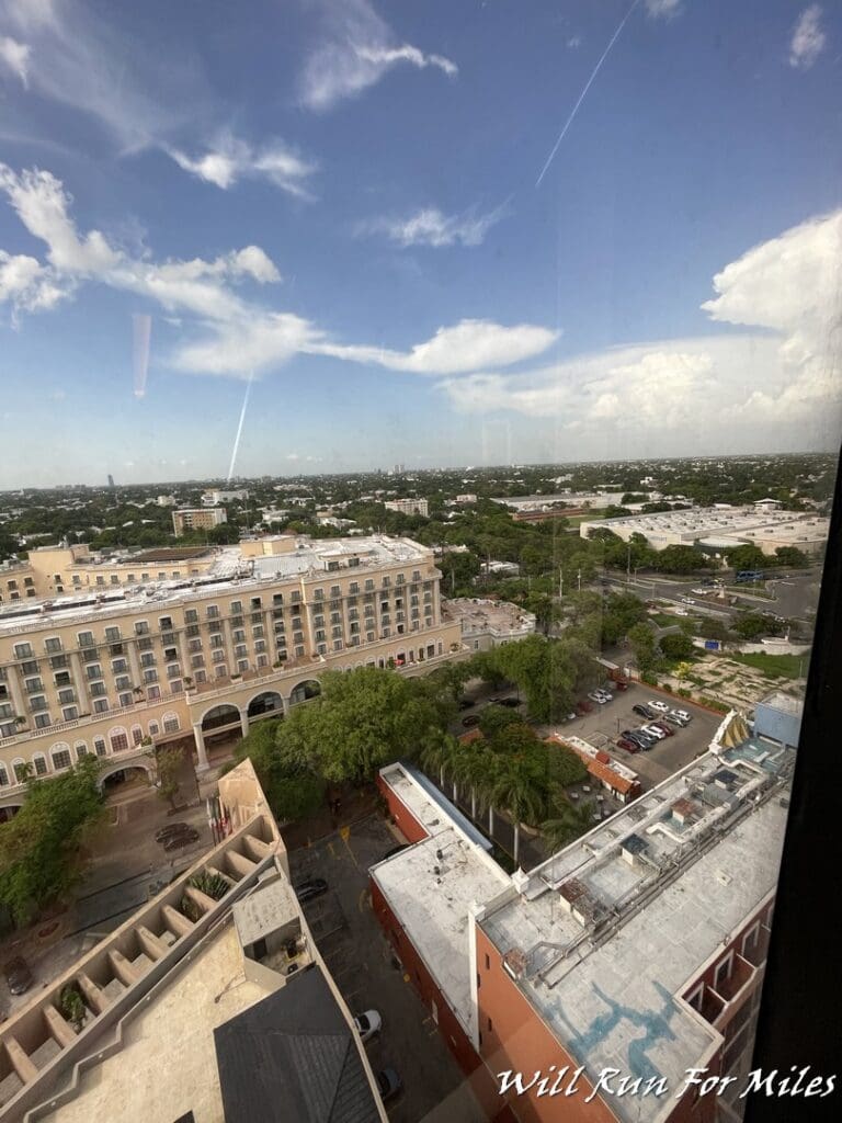 a view of a city from a window