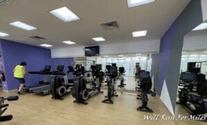 a room with exercise equipment