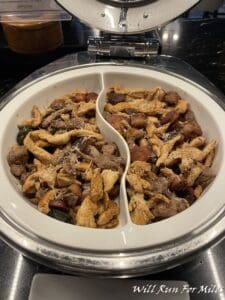 a plate of food on a counter