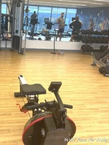 a group of people in a gym