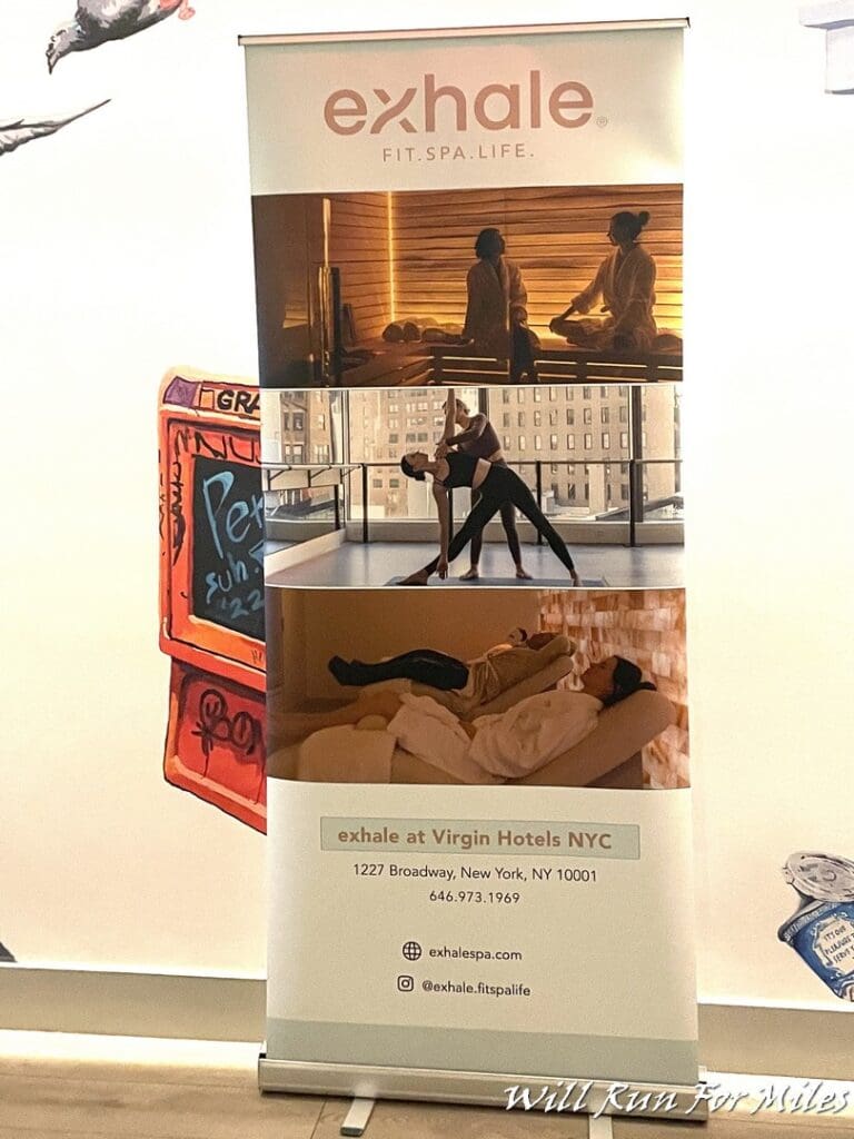 a poster of a yoga class