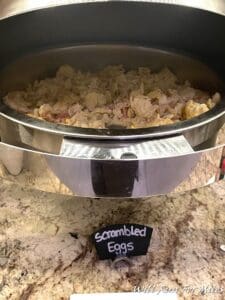 a bowl of scrambled eggs