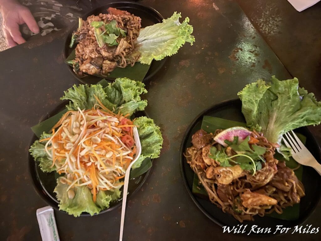 a plate of food on a table