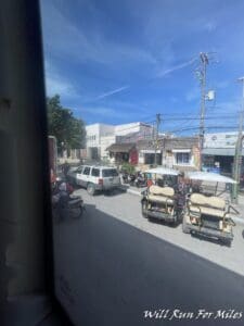 a group of vehicles parked on the side of a road