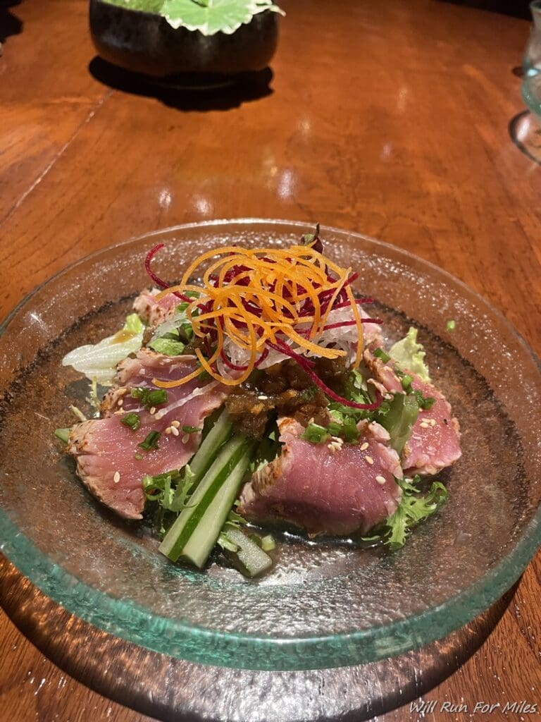 a plate of food on a table