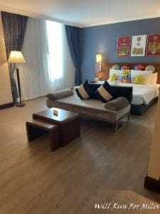 a room with a bed and a couch