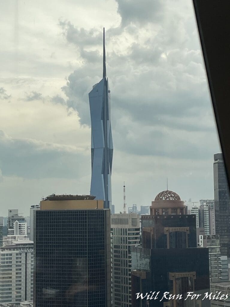 a tall building in a city