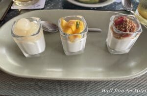 a group of desserts on a plate