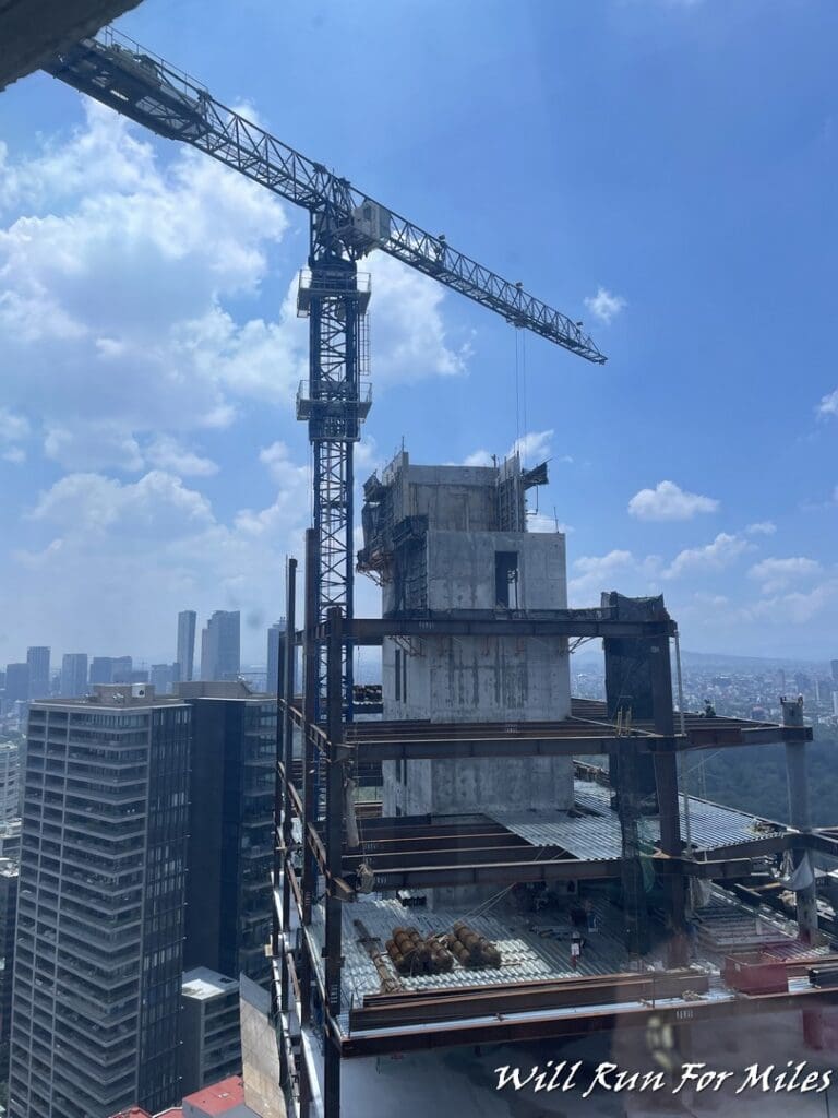 a crane on a building under construction