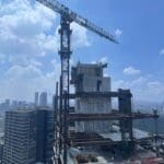 a crane on a building under construction