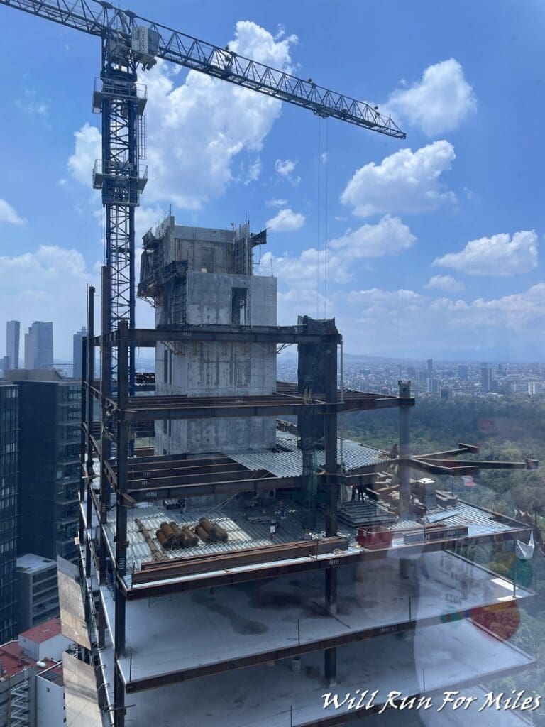 a crane on a building under construction