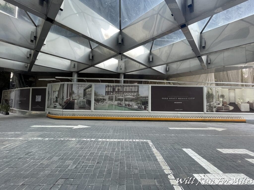 a building with a glass roof