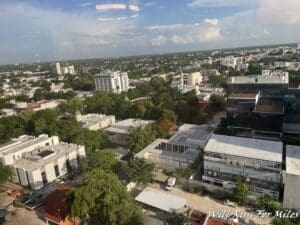 a city with trees and buildings