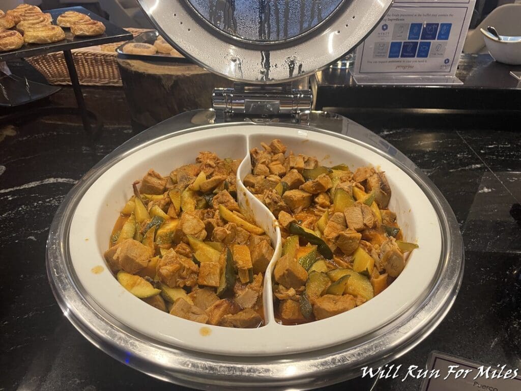 a dish with food in it