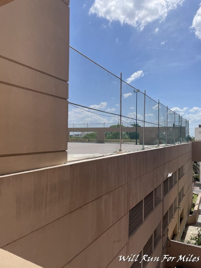 a fence on a building