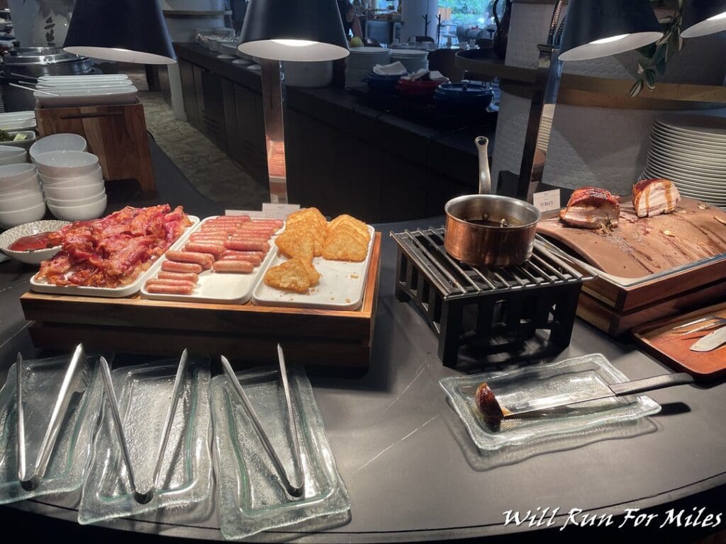 a table with food on it