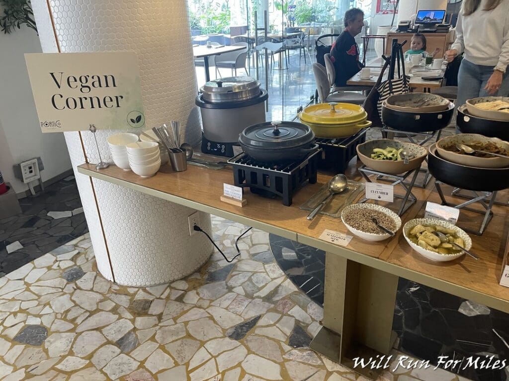 a table with food on it