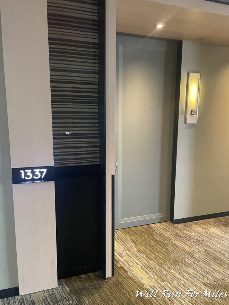 a door with a number on it