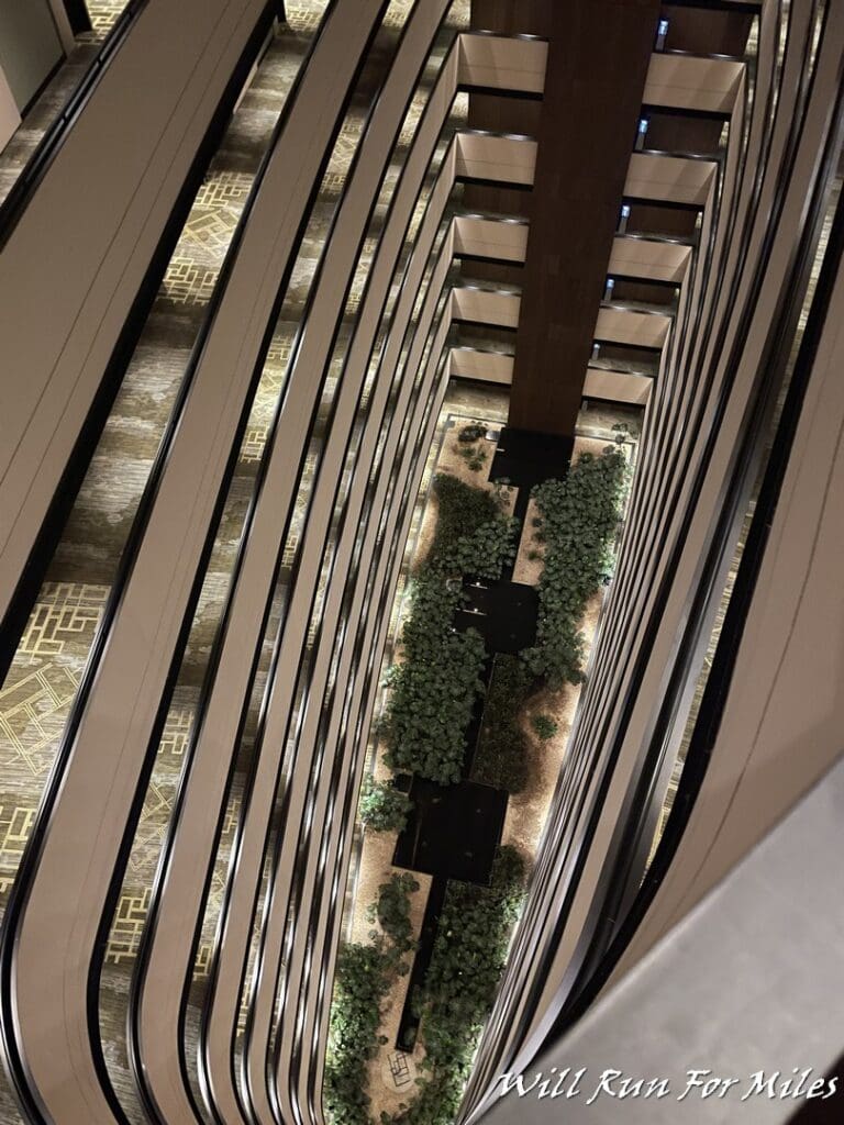 a view from a high floor of a building