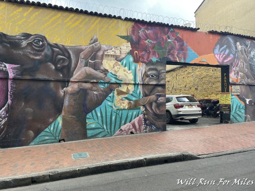 a mural on a building