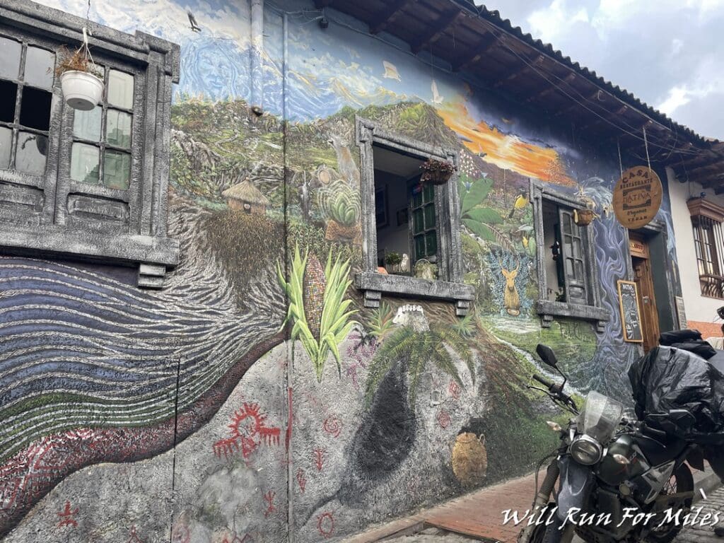 a building with a mural on it