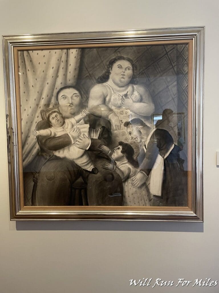 a framed art on a wall